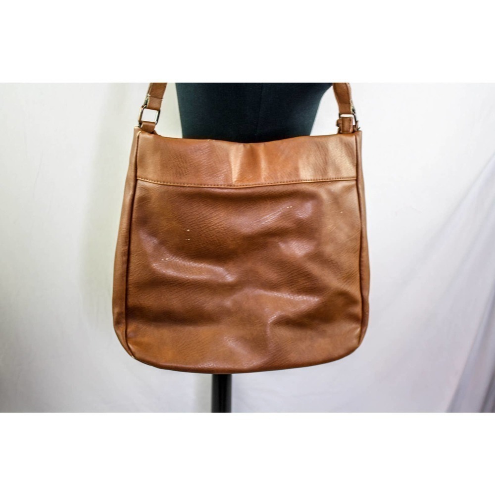 Antik Kraft Braided Handle Hobo Bag Shoulder Bag Purse Brown Faux Leather Tassel - Picture 3 of 8